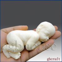 3D Silicone Soap Mold-Lifelike/Newborn Baby Chloe (2 parts assembledmold)
