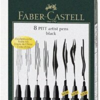Faber Castell Artistic Variety Set: 8-Pitt Pens in Black -