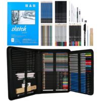 Artistic Delight 72PCS Drawing Supplies Sketching Set - Complete Art Kit for Adu