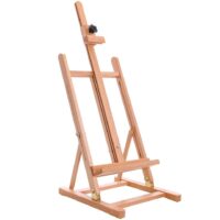 Beechwood Studio Easel - Adjustable Tabletop H-Frame for Artists, Holds Up To 27