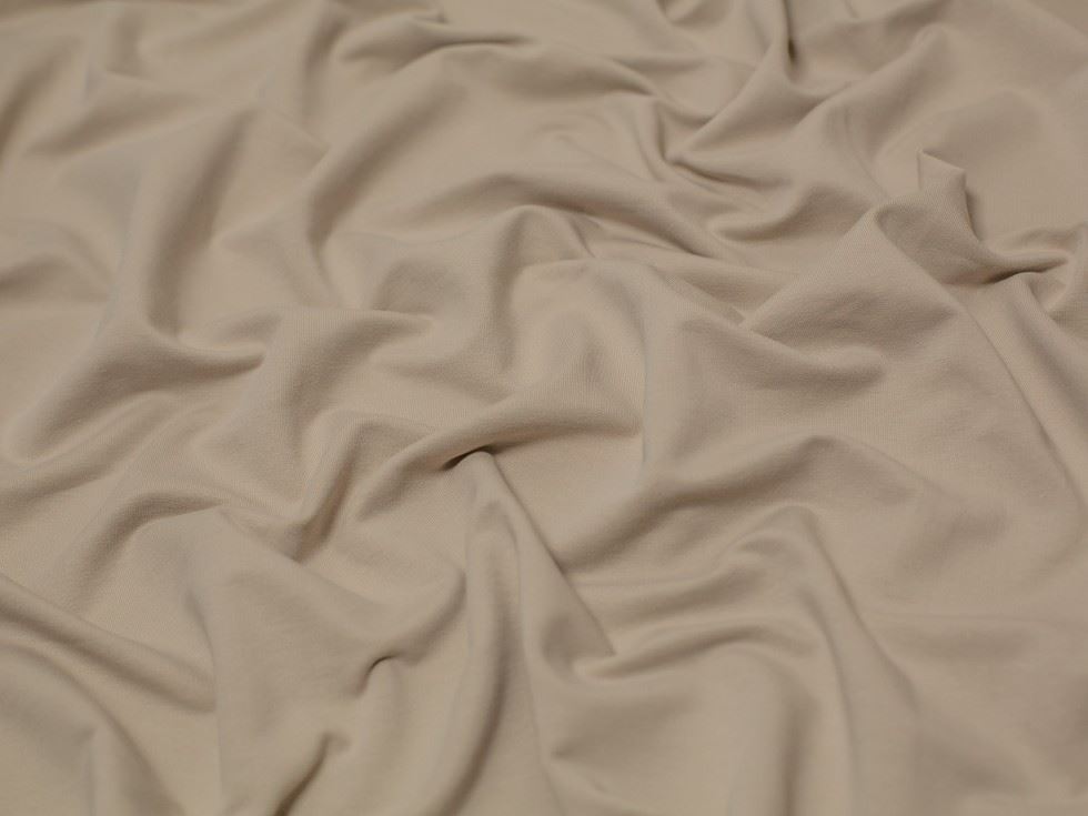 Minerva Core Range Heavy Loop Back French Terry Stretch Knit Fabric Dark Beige