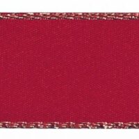 Berisfords Gold Edge Satin Ribbon (Value Roll) 15 Red