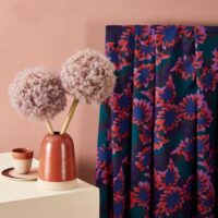 Atelier Brunette Waterlily Viscose Crepe Fabric Night