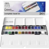 Winsor & Newton Cotman Watercolours Metal Sketchers' Box - 24 Half Pans
