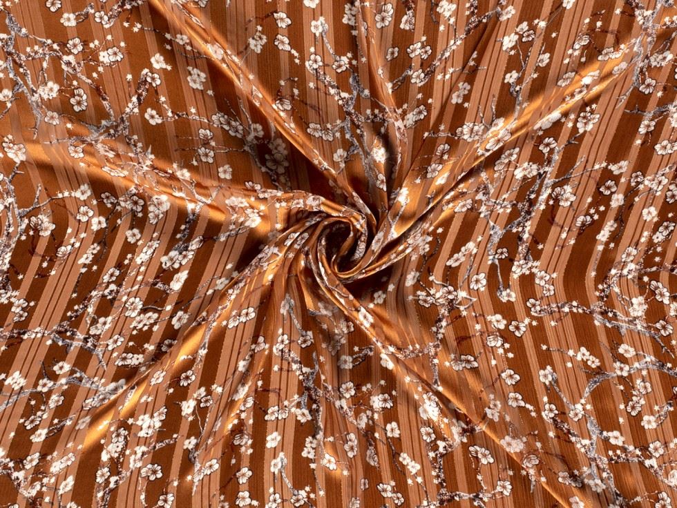 Sheer Chiffon Fabric Rust