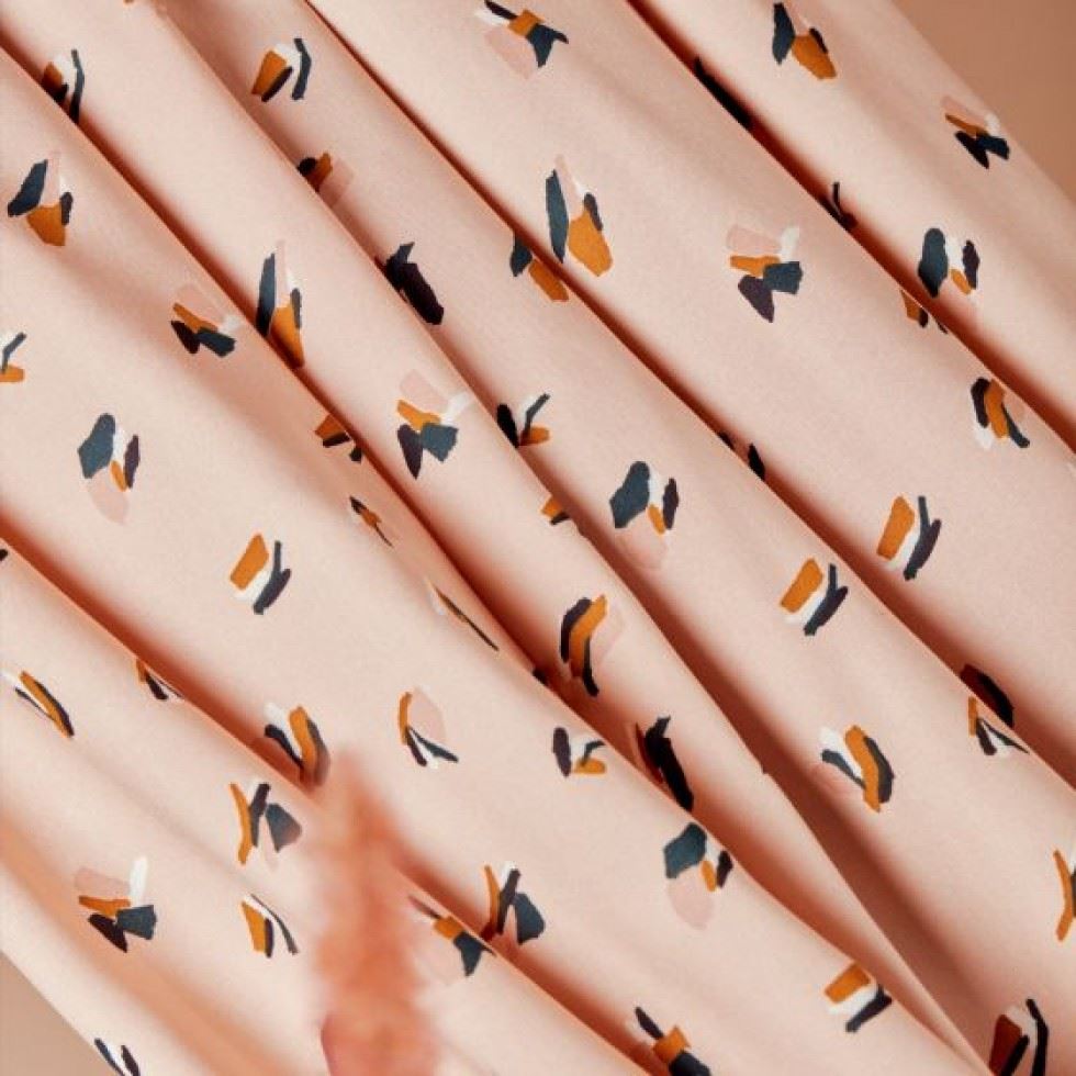 Atelier Brunette Beryl Viscose Challis Fabric Blush