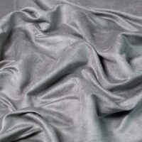 Water Repellent Faux Suede Fabric Silver Grey