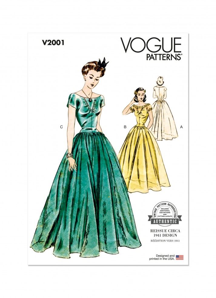 Vogue Paper Sewing Pattern 2001