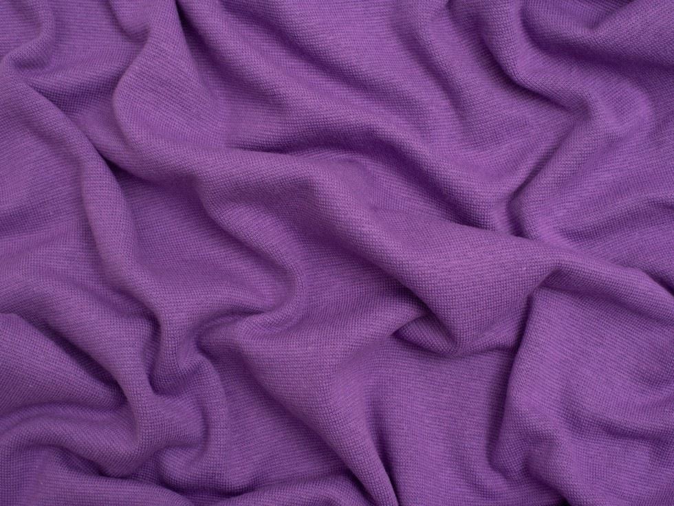 Minerva Core Range Tubular Ribbing Stretch Knit Fabric Violet