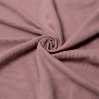 100% Cotton Ottoman Rib Stretch Knit Fabric Old Rose
