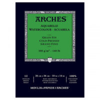 Arches Gummed Pad - 140lb/300gsm 10" x 14" - NOT 12 sheets