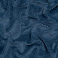 8 Wale Velour Rib Stretch Knit Cord Fabric Indigo Blue