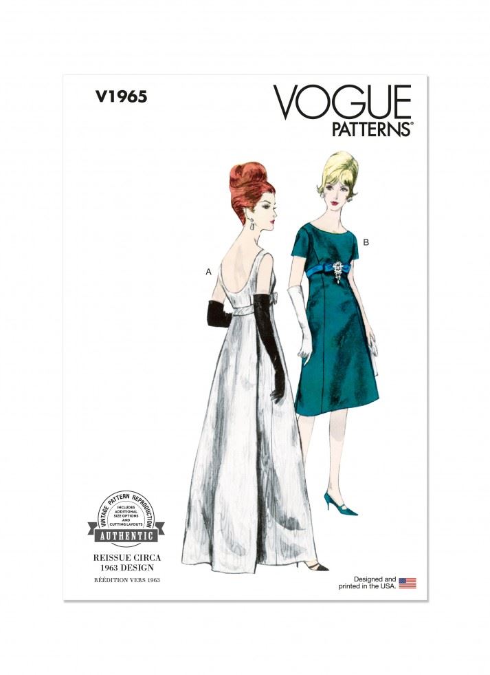 Vogue Paper Sewing Pattern 1965