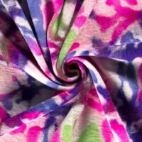 Wool Blend Knit Coating Fabric Pink Multi