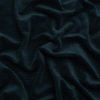 8 Wale Velour Rib Stretch Knit Cord Fabric Navy Blue