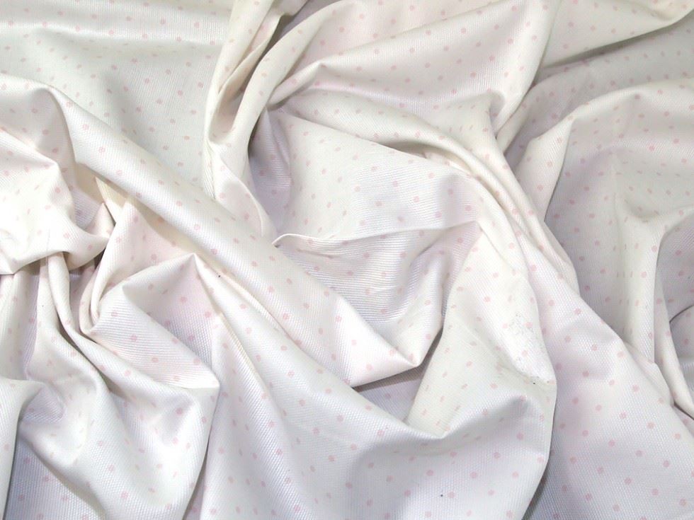 Lady McElroy Cotton Pique Fabric Pink on White