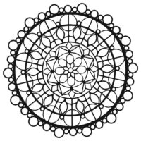 12x12 Stencil Beaded Mandala