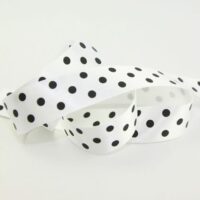 Berisfords Polka Dot Ribbon (Value Roll) 1 White