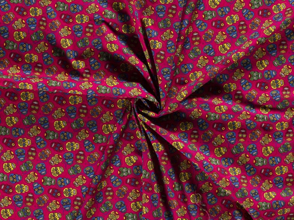 100% Cotton Poplin Fabric Fuchsia