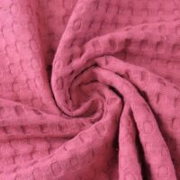 Big Cotton Waffle Fabric Pink