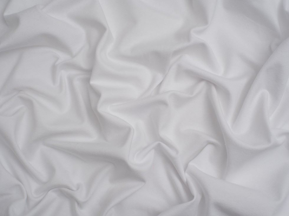 Minerva Core Range Cotton Lycra Jersey Stretch Knit Fabric White