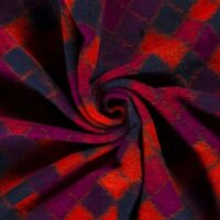 Wool Blend Knit Coating Fabric Plum Multi