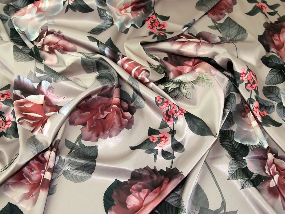 John Kaldor Santa Cruz Stretch Woven Satin Fabric Blush