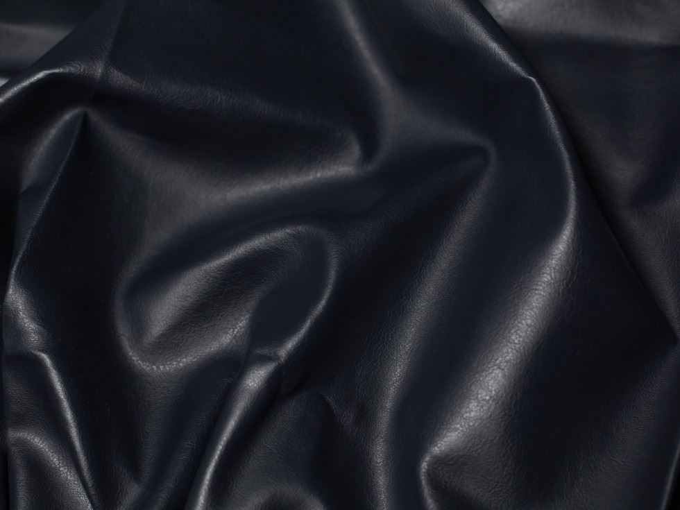 Minerva Core Range Heavy Faux Leather Fabric Dark Navy