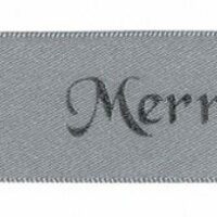 Berisfords Merry Christmas Ribbon (Value Roll) 12 Silver/Silver