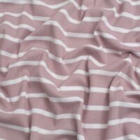 Yarn Dyed Heavy Cotton Rib Stretch Knit Fabric Soft Old Rose