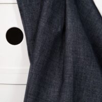 Atelier Brunette Raised Weave Cotton Woven Velvet Fabric Deep Charcoal