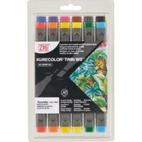 Zig Kurecolor Twin Ws x12 Basic Set12 Colour Set - Basic Colour