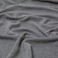100% Cotton Ottoman Rib Stretch Knit Fabric Dark Grey