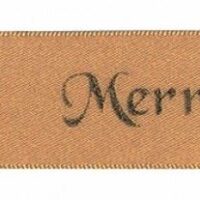 Berisfords Merry Christmas Ribbon (Value Roll) 7 Gold/Gold