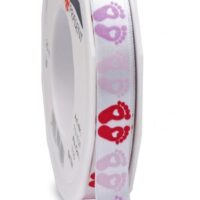 Baby Feet Ribbon (Value Roll) Pink
