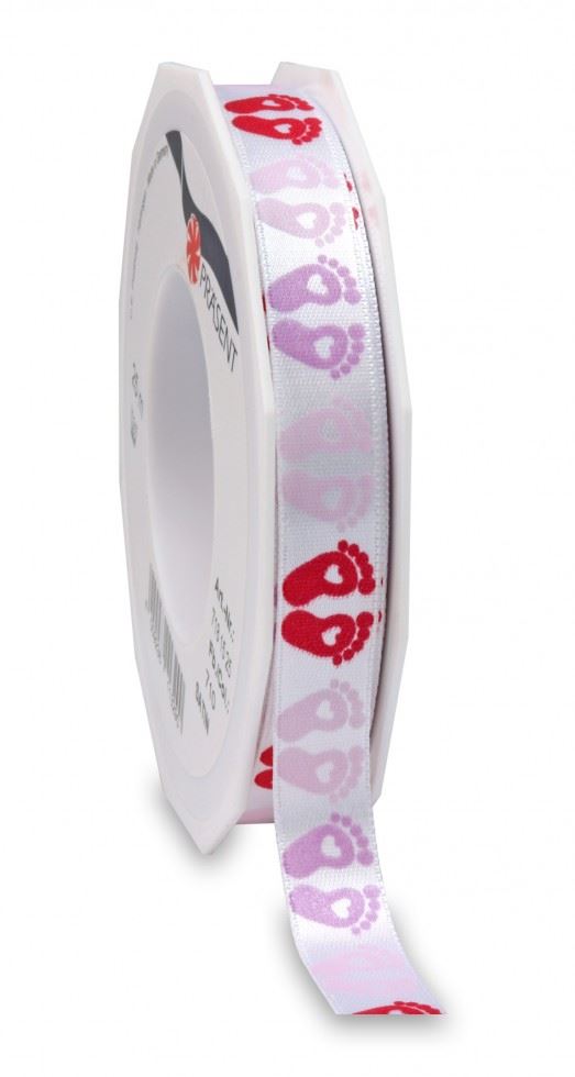 Baby Feet Ribbon (Value Roll) Pink