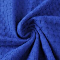 Big Cotton Waffle Fabric Royal Blue