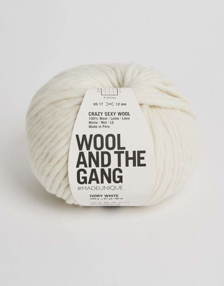 Wool and the Gang Crazy Sexy Wool Super Chunky Yarn Ivory White