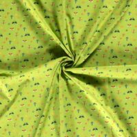 100% Cotton Poplin Fabric Lime Green