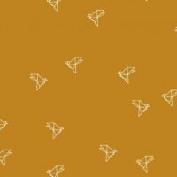 Atelier Brunette Bye Bye Birdie Cotton Lawn Fabric Mustard