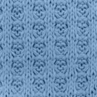 Waffle Cotton Sweater Knit Stretch Fabric Blue