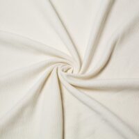 100% Cotton Ottoman Rib Stretch Knit Fabric Cream