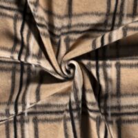 Wool Blend Knit Coating Fabric Beige