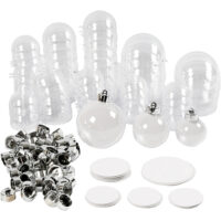 Baubles to Decorate, dia. 5+6+8 cm, 60 pc/ 1 pack