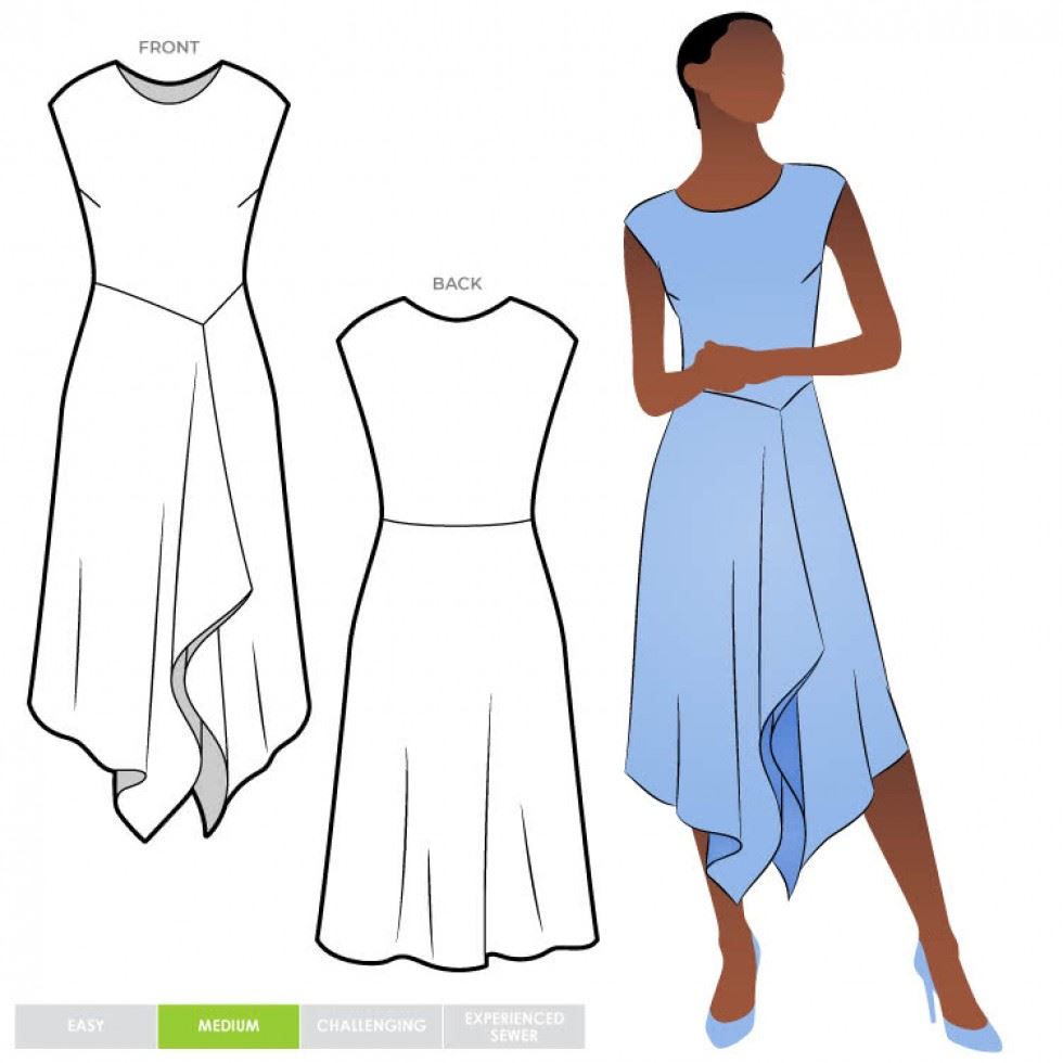 Style Arc Paper Sewing Pattern Elley Knit Dress | Style Arc | Minerva