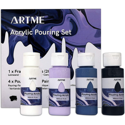 Artme Pouring Acrylic Paint Art Set (Sapphire Crystal)