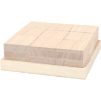 Wooden Cubes, size 4x4x4 cm, 9 pc-
