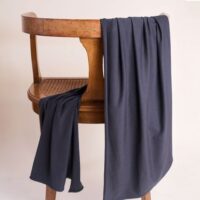 Atelier Brunette Modal Cotton Jersey Stretch Knit Fabric Deep Charcoal