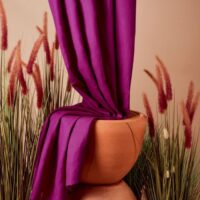 Atelier Brunette Linen Viscose Blend Fabric Dahlia