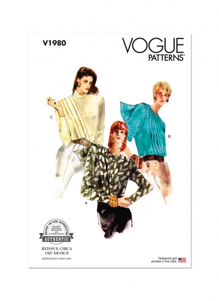 Vogue Paper Sewing Pattern 1980